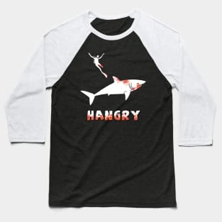 Hangry Shark Baseball T-Shirt